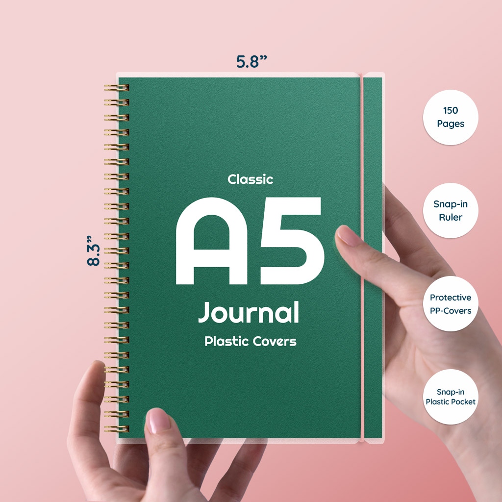 A5 journal classic plastic covers