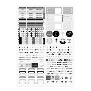 Black and White Stickers