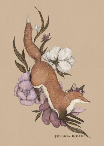 Floral Fox by Jessica Roux