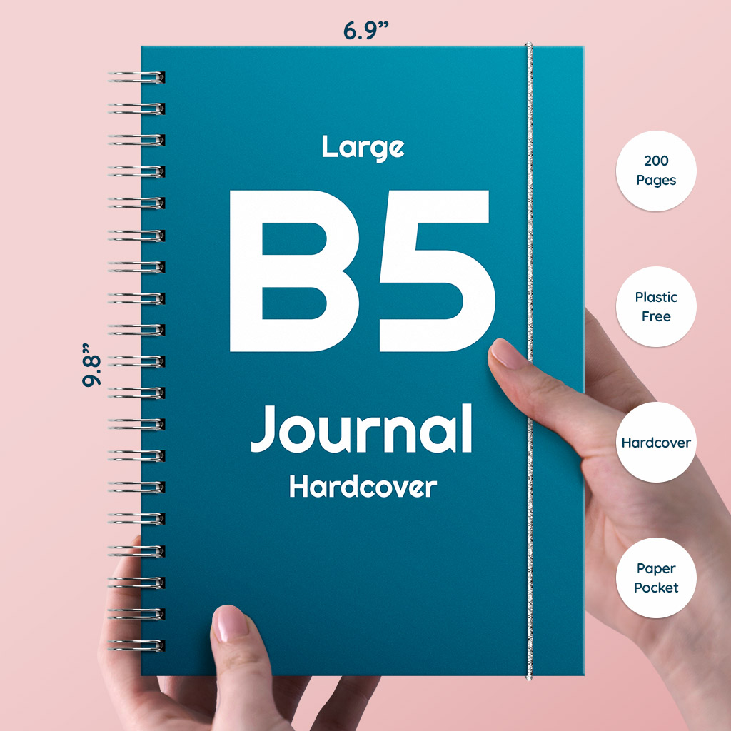 Custom Journal with hardcovers in size B5