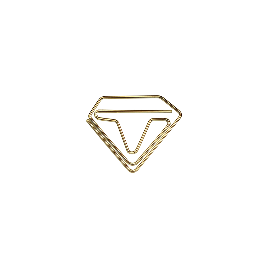 gold diamond paper clip