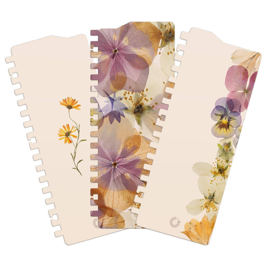 bookmarks flower meadow 3pcs front